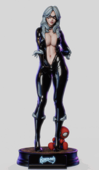 1/4 scale Black Cat Pre-Painted Statue - Image 4